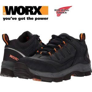 NIB $115 WORX Women 6 Hiking Sneaker Boots 3" Cobalt Hiker Steel Toe in Black
